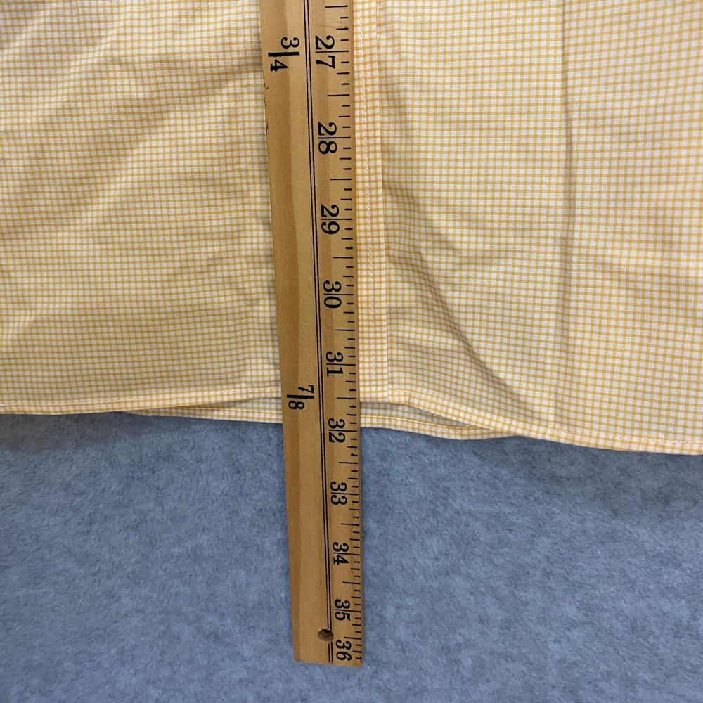 LL BEAN Men's L Regular Traditional Fit Short Sleeve Button Down Yellow Check - Picture 6 of 6
